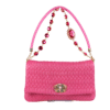 pink miu miu cover Miu Miu Miu Crystal Fuchsia Matelassé Nappa Leather Shoulder Bag 5BF068