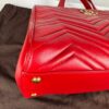 p1-105.jpg Gucci GG Marmont Medium Red Matelassé Leather Top Handle Tote
