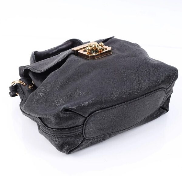 p1-131.jpg Chloé Elsie Black Pebbled Leather Shoulder Bag with Gold-Tone Hardware
