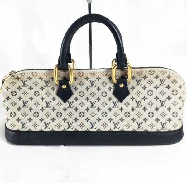 p1-14.jpg Louis Vuitton Mini Lin Alma Long Horizontal Monogram Handbag Navy