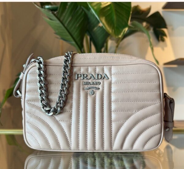 p1-140.jpg Prada Diagramme Camera Crossbody Bag Cipria Pink Quilted Calfskin Leather