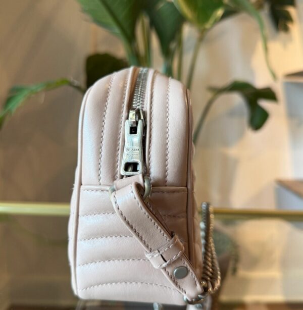p1-143.jpg Prada Diagramme Camera Crossbody Bag Cipria Pink Quilted Calfskin Leather