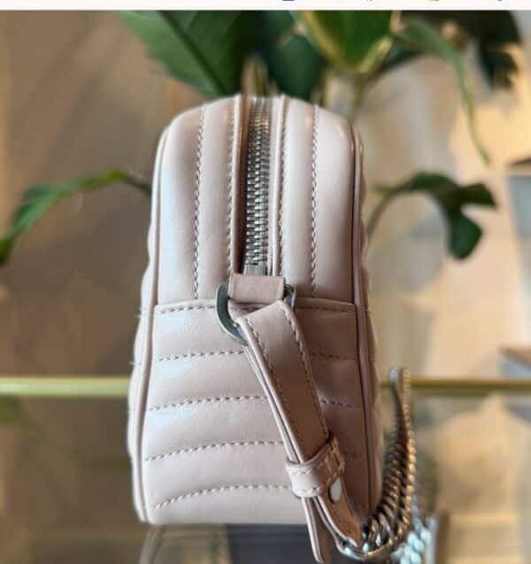 p1-144.jpg Prada Diagramme Camera Crossbody Bag Cipria Pink Quilted Calfskin Leather