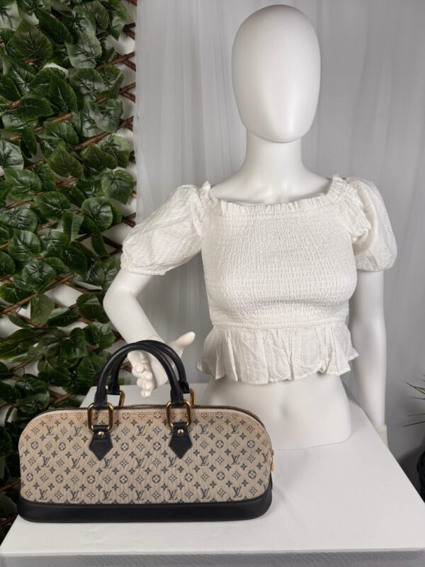 p1-15.jpg Louis Vuitton Mini Lin Alma Long Horizontal Monogram Handbag Navy