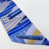 Hermès Twilly Silk Scarf Blue, Lavender & Yellow Equestrian Print