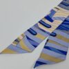 Hermès Twilly Silk Scarf Blue, Lavender & Yellow Equestrian Print