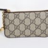 p1-162.jpg Gucci GG Supreme Monogram Canvas Zip Key Pouch with Gold-Tone Clip new w/box