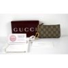 p1-166.jpg Gucci GG Supreme Monogram Canvas Zip Key Pouch with Gold-Tone Clip new w/box