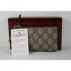 p1-167.jpg Gucci GG Supreme Monogram Canvas Zip Key Pouch with Gold-Tone Clip new w/box
