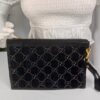 p1-197.jpg Gucci Ophidia GG Velvet Wristlet Clutch Navy Blue with Red Web Stripe