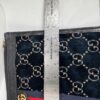 p1-200.jpg Gucci Ophidia GG Velvet Wristlet Clutch Navy Blue with Red Web Stripe