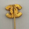 p1-208.jpg Chanel Vintage Strass Gold-Tone CC Crystal Stick Pin Brooch