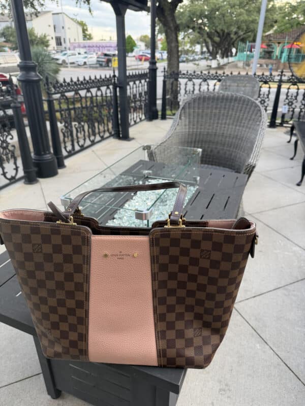 p1-31.jpg Louis Vuitton Jersey Damier Ebene Magnolia Pink Tote Bag N44041
