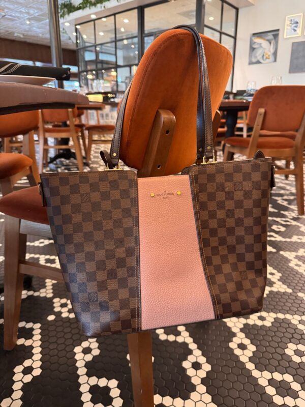 p1-39.jpg Louis Vuitton Jersey Damier Ebene Magnolia Pink Tote Bag N44041