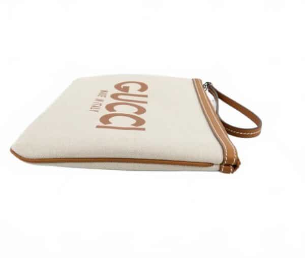 p1-51.jpg Gucci Made in Italy Canvas Clutch Wristlet Pouch NWT GG interior
