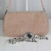 p1-88.jpg Miu Miu Pink Shearling Crystal Chain Shoulder Bag