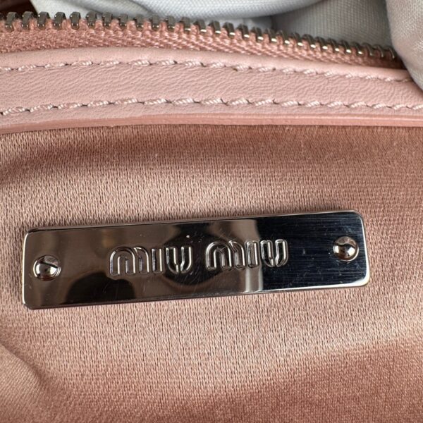 p1-94.jpg Miu Miu Pink Shearling Crystal Chain Shoulder Bag