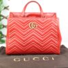 p1-99.jpg Gucci GG Marmont Medium Red Matelassé Leather Top Handle Tote